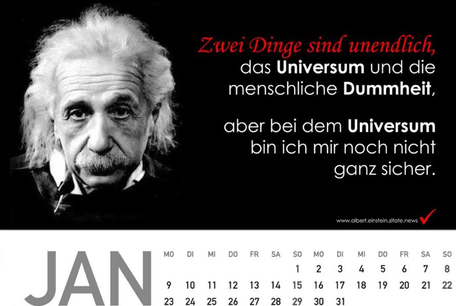 Geburtstagsgeschenke Ideen - Geschenkidee: Albert Einstein Kalender