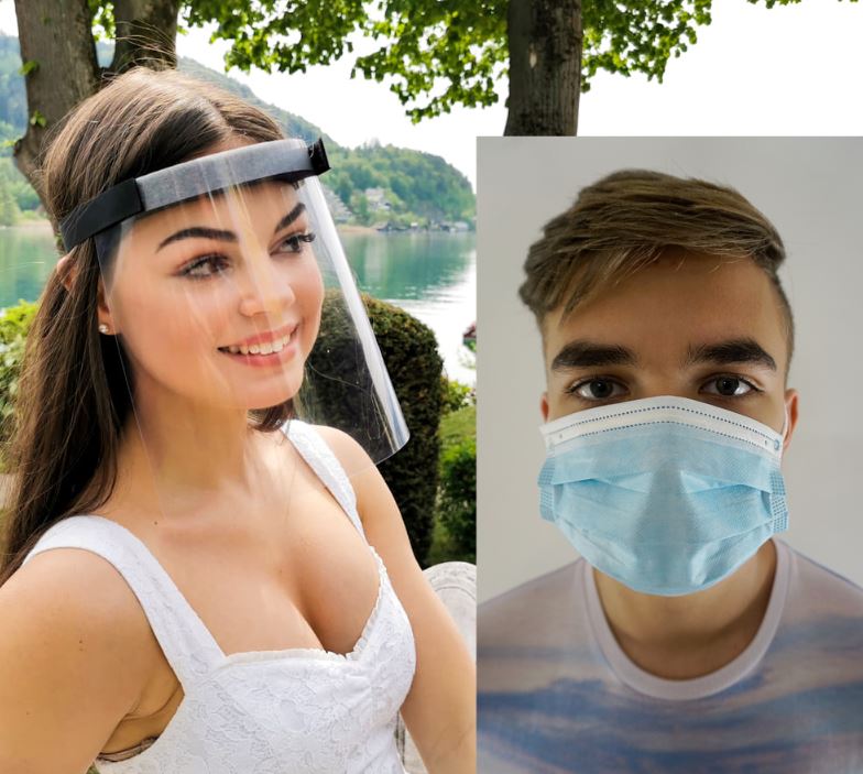 Visier Gesichtsschutz Visier aus Kunststoff  - Was ist besser: Maske oder Gesichtsschild?