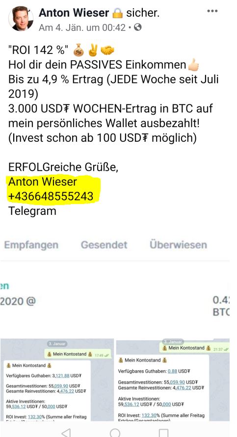 Anton Wieser Telegram - Teil 6: Cryptify-Trading-Bot | Hunderte Kärntner Familien betroffen.