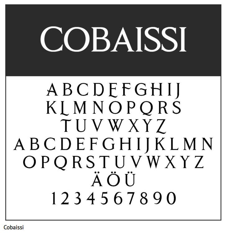 Schrift Cobaissi - Schrift Cobaissi