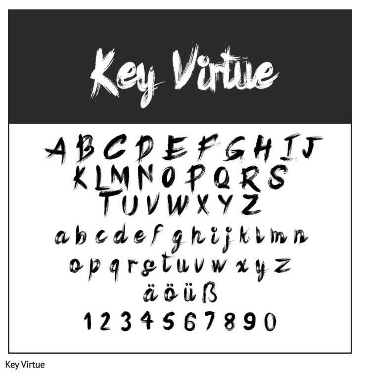 Schrift Key Virtue - Coole Schriftarten – unsere Top Ten zum Gratis-Download