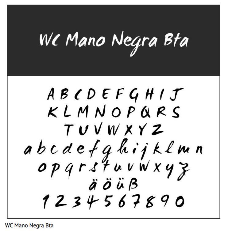 Schrift WC Mano Negra Bta - Schrift WC Mano Negra Bta